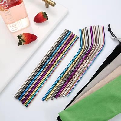 Kitchen utensils - Twist reusable straw - Straight/Stainless Steel - 6 colors - SOSTRAW & SMARTTHINGS