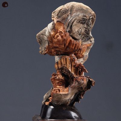 Unique pieces - Wooden sculpture - Perched village - MÙ STUDIO