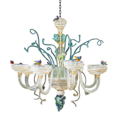 Art glass - Nest Murano Glass Chandelier — Venetian Handmade Design - BOTTEGA VENEZIANA