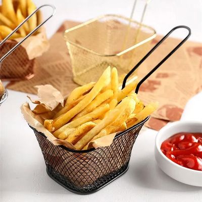 Platter and bowls - French fries basket - rectangular shape - 4 colors - SOSTRAW & SMARTTHINGS