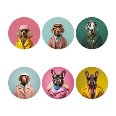 Placemats - Funny Dog Coasters Set - MA CHÉRIE MON AMOUR