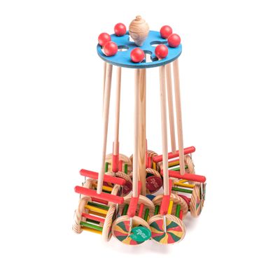 Toys - Wooden wheel push-along - MORA-PLAY