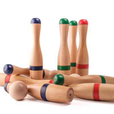 Toys - Classic Bowling Set 24 cm (9 pins in a net) - MORA-PLAY