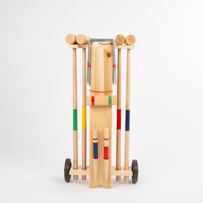 Toys - Croquet game in wooden trolley - 4 players - MORA-PLAY