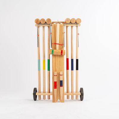 Toys - Croquet game in wooden trolley - 6 players - MORA-PLAY