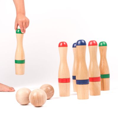 Toys - Classic Bowling Set 19 cm (6 pins) - MORA-PLAY