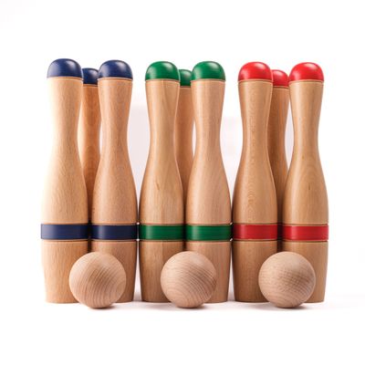 Toys - Classic Bowling Set 24 cm (9 pins in a net) - MORA-PLAY