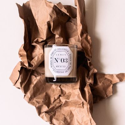 Bougies - N°03 - Bois de Oud Précieux • Bougie parfumée 180g - LUMEN • MAISON DE PARFUMS D'INTÉRIEUR