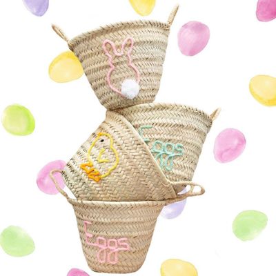 Children's party decorations - Personalized Easter Basket - Hand Embroidered, Unique for You - ORIGINAL MARRAKECH