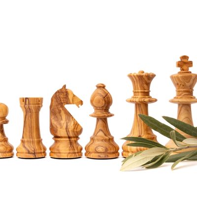 Children's games - Olive Wood Staunton Europa Chess Pieces - MORA-PLAY
