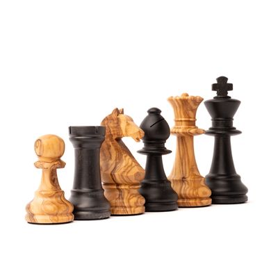 Children's games - Olive Wood Staunton Europa Chess Pieces - MORA-PLAY