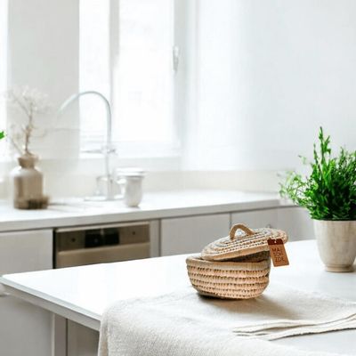 Boîtes de rangement  - Ensemble de 3 paniers à linge allongés — Paniers de rangement tissés - MAISON ZOE