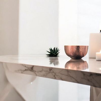 Platter and bowls - Deco Bowl – red copper - hammered - round - Unique - Finely crafted - MAISON ZOE