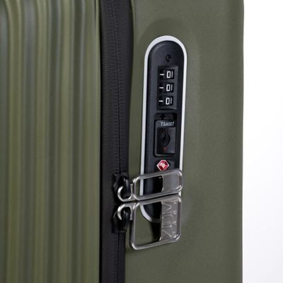 Travel accessories - POP-UP, recycled rubber wheeled suitcase, Tuscan Green color - ZOOM BAGS