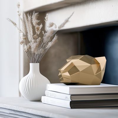 Objets design - Tirelire Origami Dorée à la Feuille d’Or - Édition limitée - KREOO