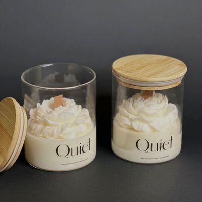 Candles - Bloom Dual Delight - Soy Wax Candles with Black Orchid Fragrance - QUIET