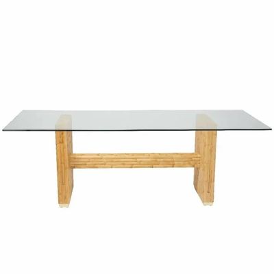 Tables Salle à Manger - Table de repas rectangulaire en rotin RIVIERA - KOK MAISON