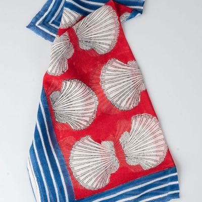 Sarongs - White Shell Bandana - KORES ACCESSORIES