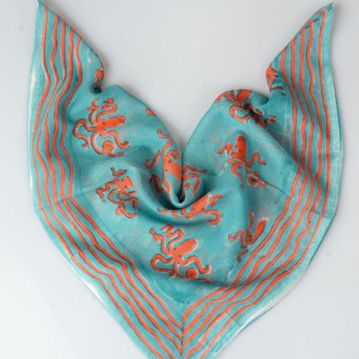 Sarongs - Blue Octopus Bandana - KORES ACCESSORIES