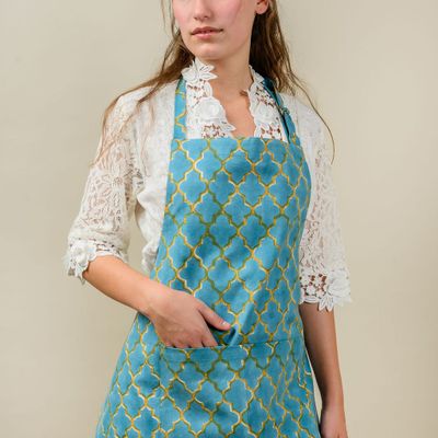 Aprons - Blue & Gold Apron - KORES ACCESSORIES