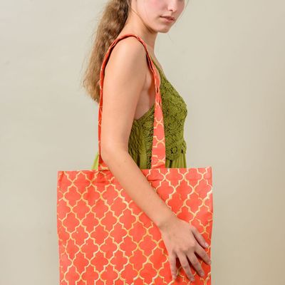 Sacs et cabas - Red & Gold Tote Bag - KORES ACCESSORIES