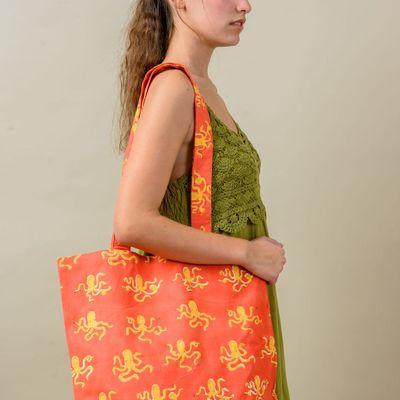 Bags and totes - Red Octopus Tote Bag - KORES ACCESSORIES