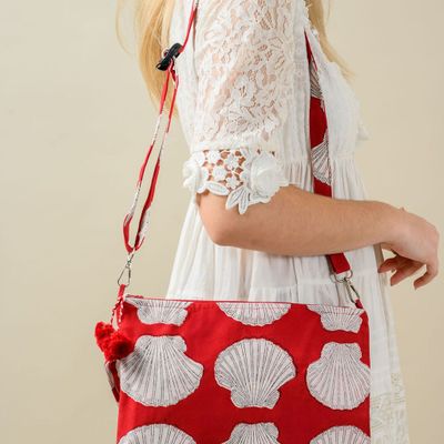Bags and totes - White Shell Wristlet Bag - KORES ACCESSORIES