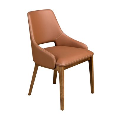 Chaises - Chaise en similicuir marron - ANGEL CERDÁ