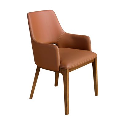 Chaises - Chaise en similicuir marron - ANGEL CERDÁ