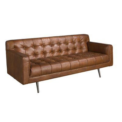 Sofas - Chester 2 seater sofa in dark brown leather - ANGEL CERDÁ