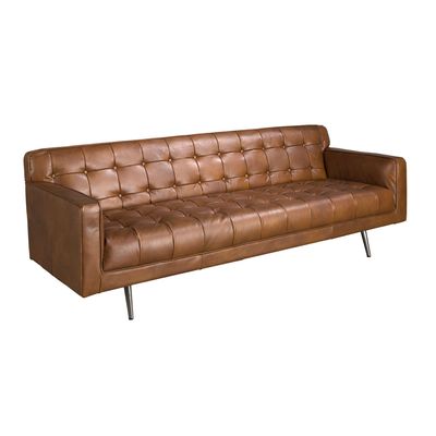 Sofas - Chester 3 seater sofa in dark brown leather - ANGEL CERDÁ