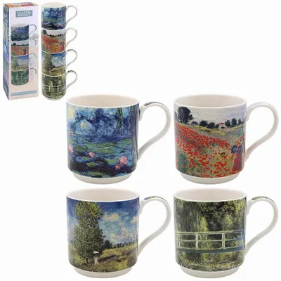 Tasses et mugs - set 4 mugs empilables Claude Monet - KARENA INTERNATIONAL