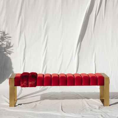 Banquettes pour collectivités - Banc Dawn en Bronze Clair Sculpté - DUISTT