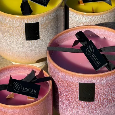 Outdoor fireplaces - Pretty in Pink - OSCAR CANDLES