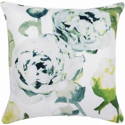 Fabric cushions - Freesia Cushion Cover Halflinen Green 45x45 cm - PENTIK