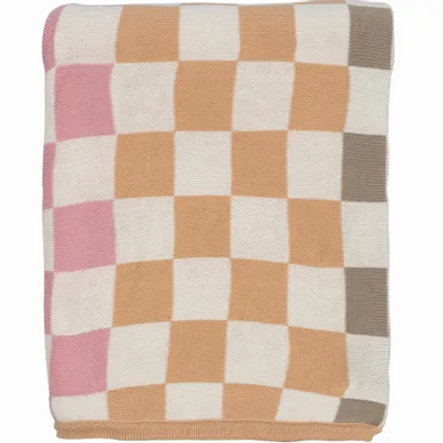 Comforters and pillows - Ruutu Blanket Pink 130x170 cm - PENTIK