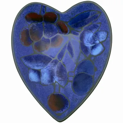 Formal plates - Romanssi Studio Heart Bowl Blue 18x22 cm - PENTIK