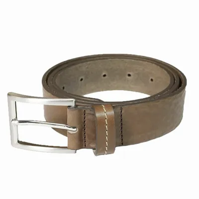 Leather goods - OSVALD taupe leather belt - MONSIEUR CHARLI