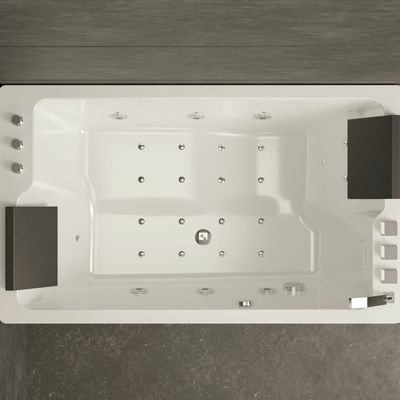 Bathtubs - Whirlpool Bathtub BRAVA DUO Jets 2 People L. 170 x W. 100cm, SPALINA - SPALINA