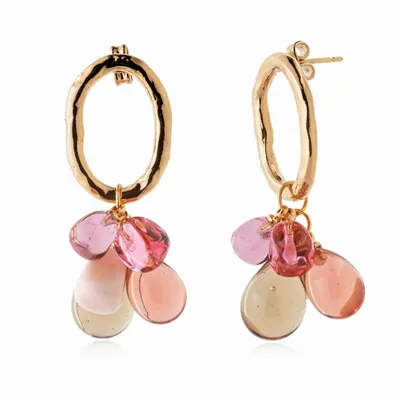 Jewelry - Laleti Collection Artisan Gold Murano Glass Earrings - CHAMA NAVARRO