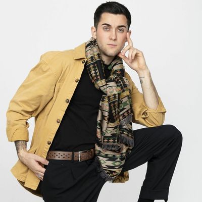 Scarves - Orange GINO woven scarf - MONSIEUR CHARLI