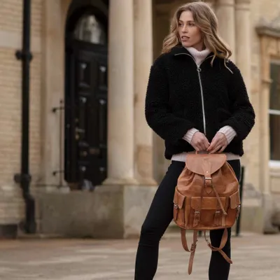 Sacs et cabas - Grand sac à dos en cuir - BERBER LEATHER