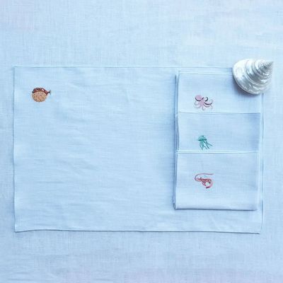 Linge de table textile - Napperon en lin | MARINA - GIARDINO SEGRETO