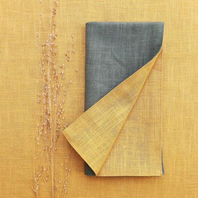 Linge de table textile - Serviette en lin | BICOLORE - GIARDINO SEGRETO