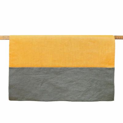 Linge de table textile - Coureur de table en lin | BICOLORE - GIARDINO SEGRETO