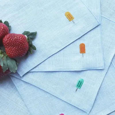 Table linen - Linen cocktail napkin | GHIACCIOLI - GIARDINO SEGRETO