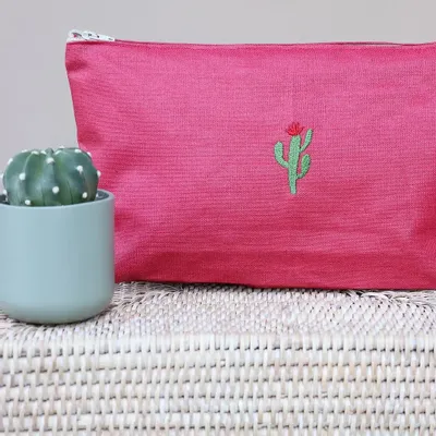 Pochettes - Pochette en lin| CACTUS - GIARDINO SEGRETO