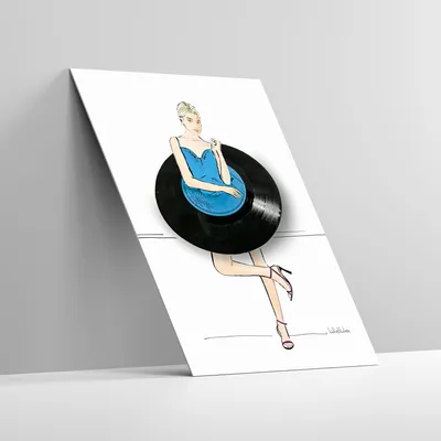Papeterie - Carte avec enveloppe | J'adore le vinyle - LUETTEBLUETEN