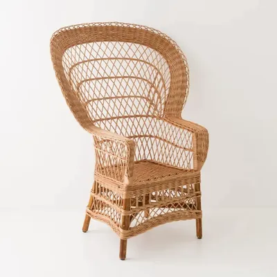 Armchairs - EVENTAIL wicker armchair - KOK MAISON