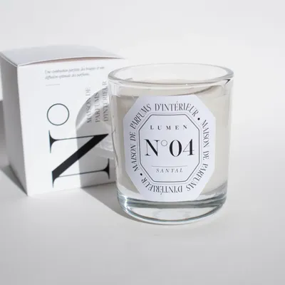 Bougies - Bougie Parfumée 180g N°04 - Santal Envoûtant - LUMEN • MAISON DE PARFUMS D'INTÉRIEUR